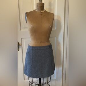100% Wool A-Line Mini Skirt